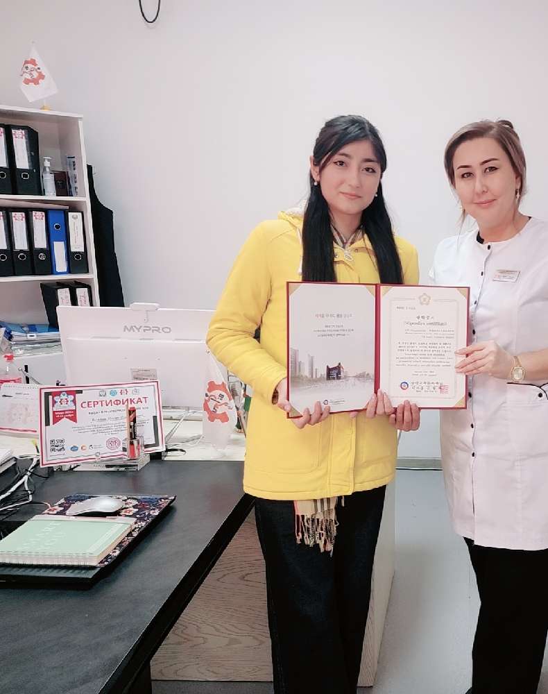 Stipendiya Sertifikati va pul mukofotini olgan talabamiz 
